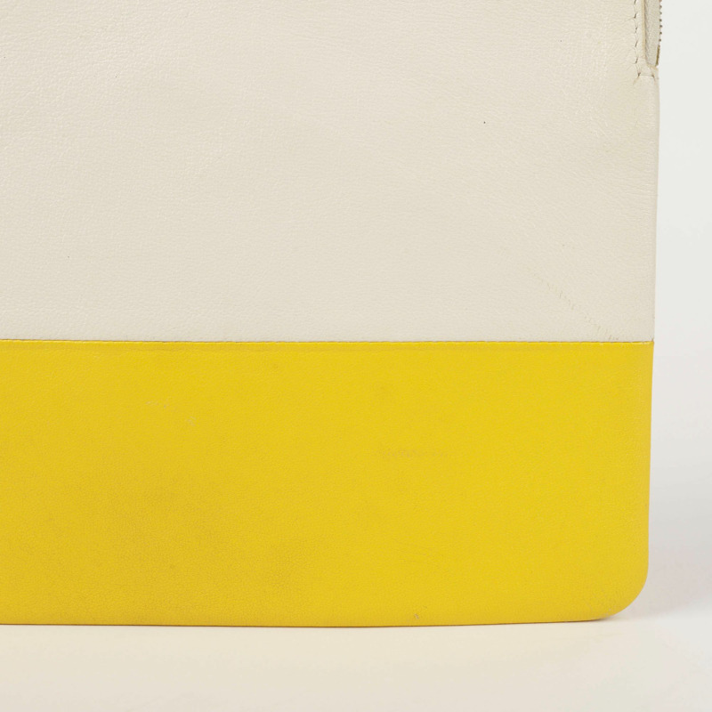 CELINE 雙色皮革手拿包-6