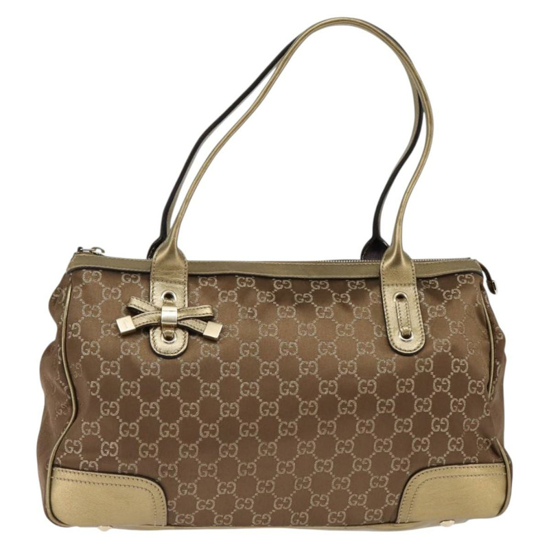 【日本直送】GUCCI Prince GG 帆布托特包 棕金色 177052 正品 146272-12