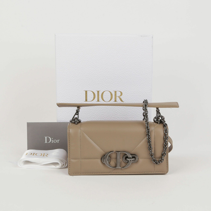 DIOR Montaine 30 米色小羊皮手提包和單肩包-0