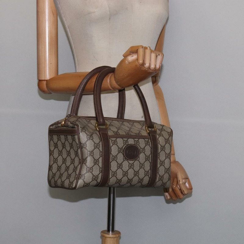 【日本直送】GUCCI GG Supreme 波士頓包 PVC 米色金色 000 58 0093 正品 146253-20