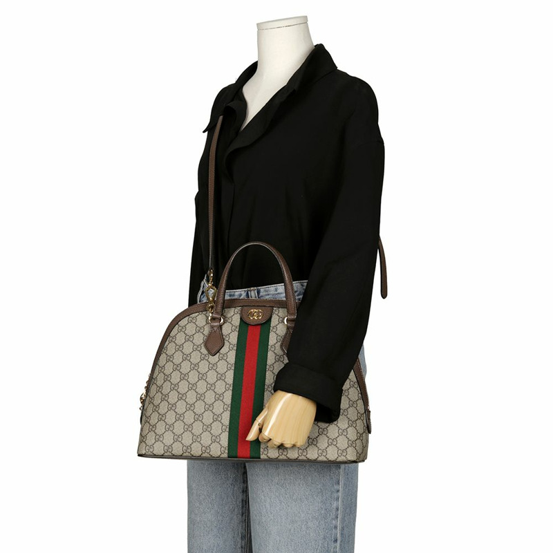 【包稅】GUCCI 中型 GG Supreme 帆布 Ophidia 手提單肩包-7