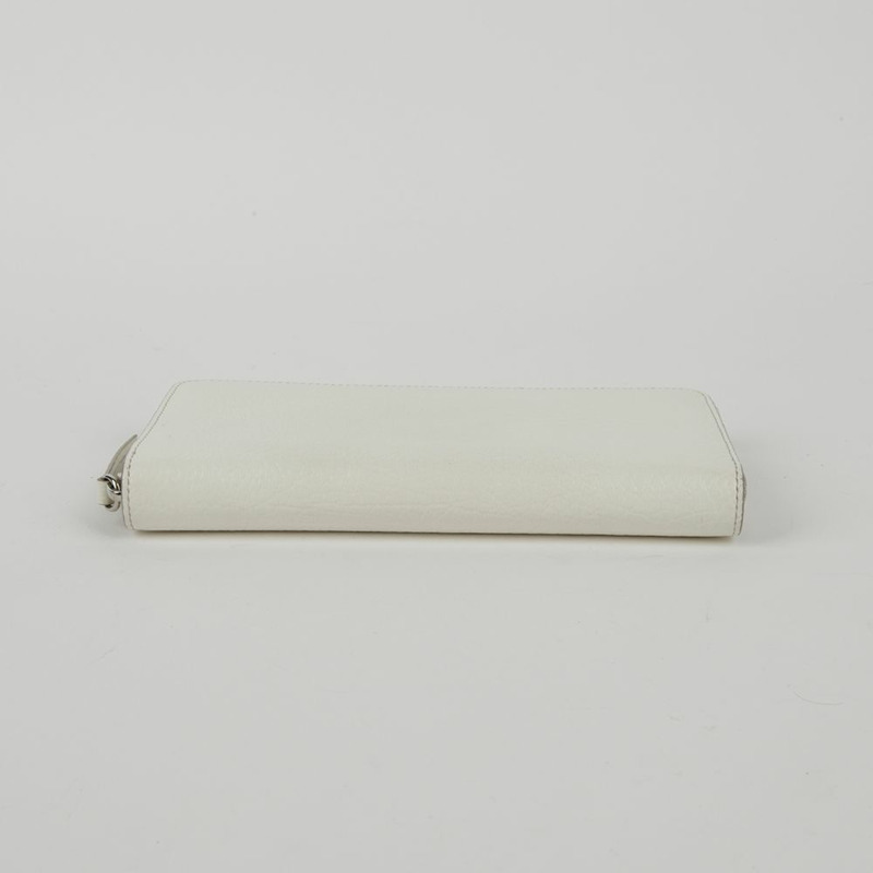 MAISON MARGIELA 白色皮革縫線拉鍊長皮夾-6