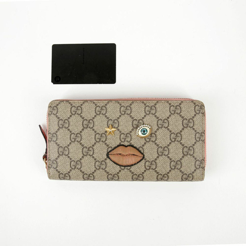 GUCCI GG Supreme 帆布長版錢包-10
