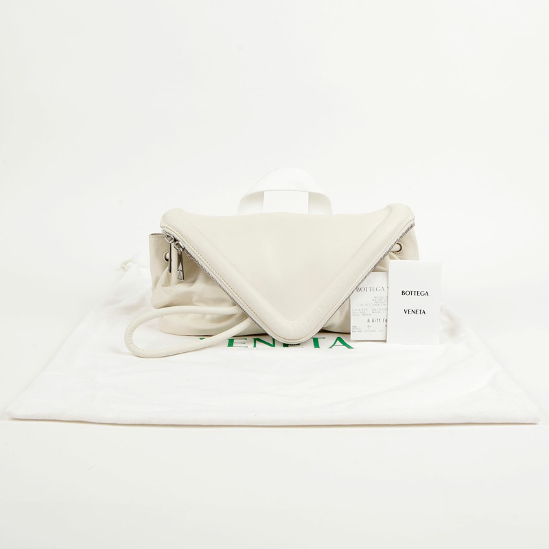 BOTTEGA VENETA 白色皮革喙形腰包-0