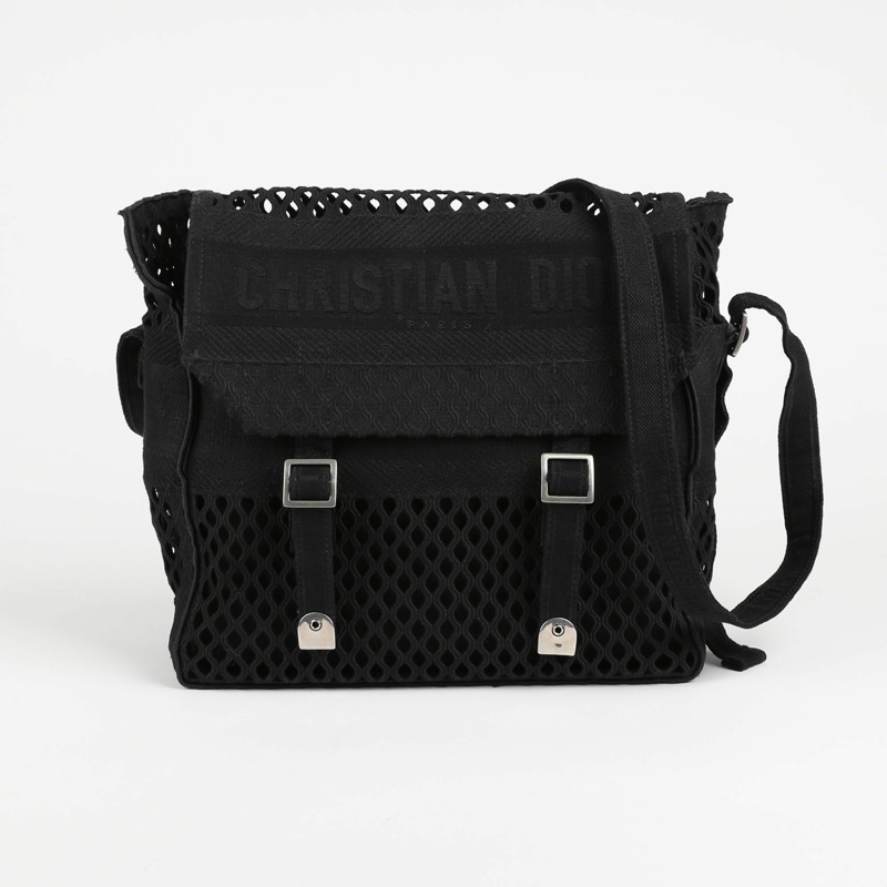 DIOR 黑色 Mesh Camp Messenger 單肩斜背包-0