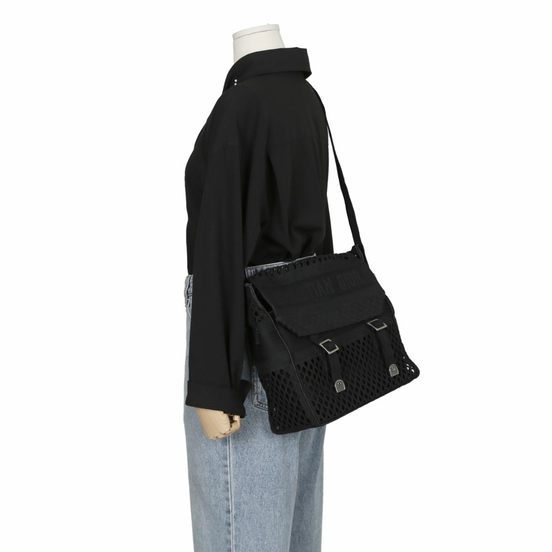 DIOR 黑色 Mesh Camp Messenger 單肩斜背包-8