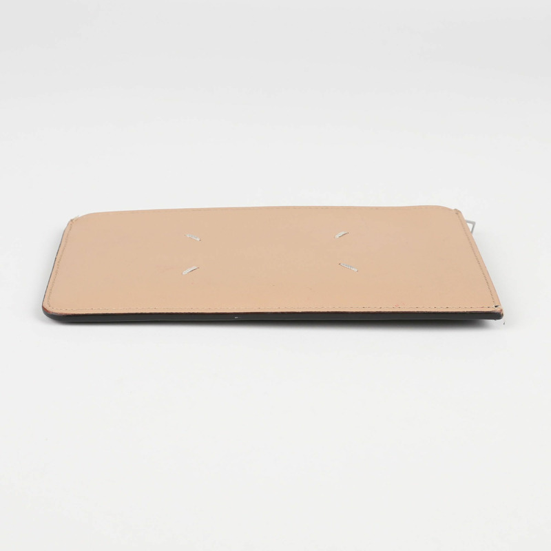 MAISON MARGIELA 米黑色皮革縫線皮夾-7