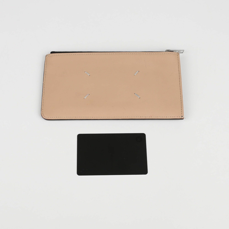 MAISON MARGIELA 米黑色皮革縫線皮夾-10