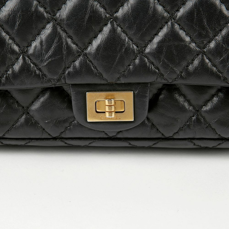 【包稅】CHANEL 黑色復古小牛皮 2.55 鏈條腰包-2