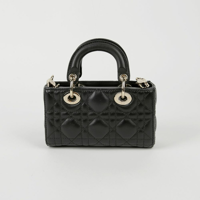 【包稅】DIOR 黑色超細羊皮 Lady Di Joy 手提包和單肩包-2
