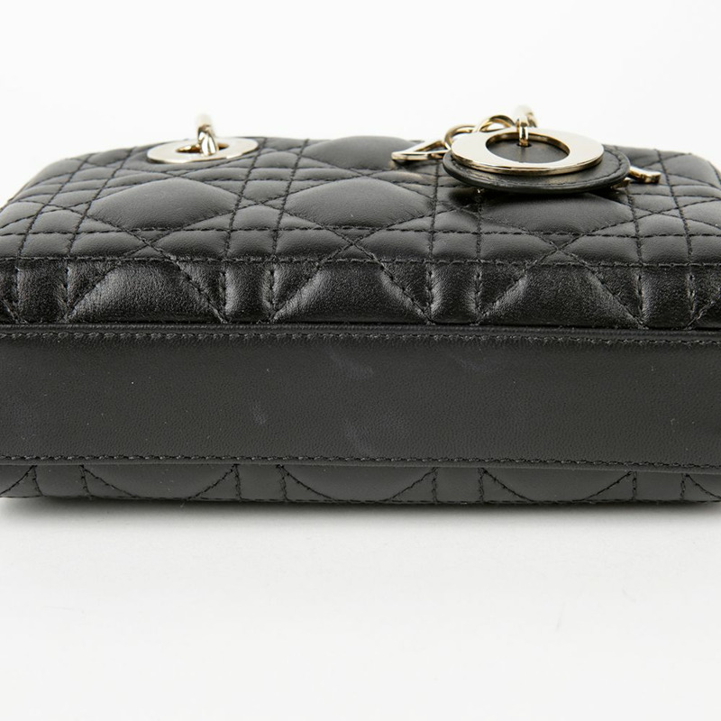 【包稅】DIOR 黑色超細羊皮 Lady Di Joy 手提包和單肩包-5