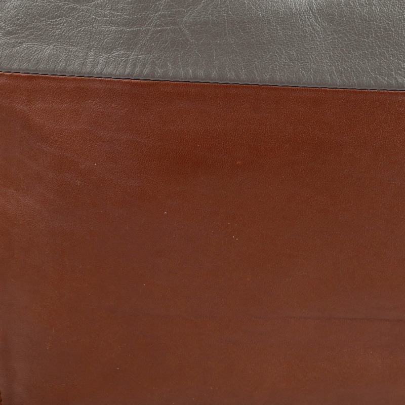 CELINE 灰棕色雙色皮革垂直 Cabas 手提包-10