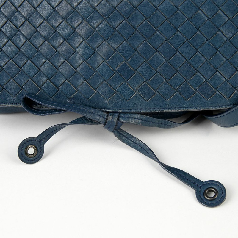 BOTTEGA VENETA 藍色皮革 Intrecciato 肩背包和斜背包-4