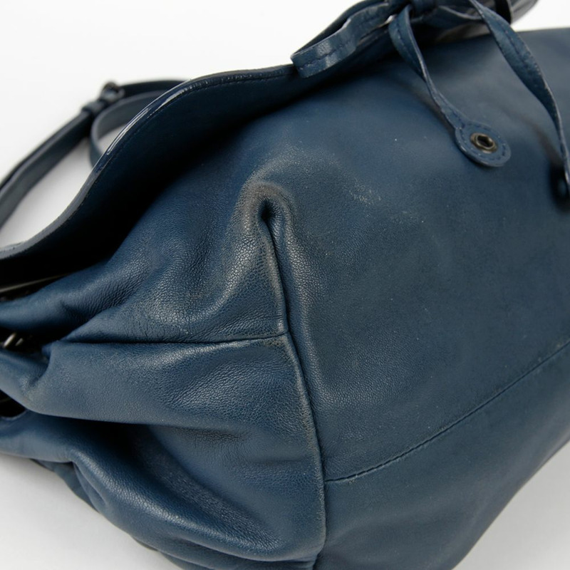 BOTTEGA VENETA 藍色皮革 Intrecciato 肩背包和斜背包-15