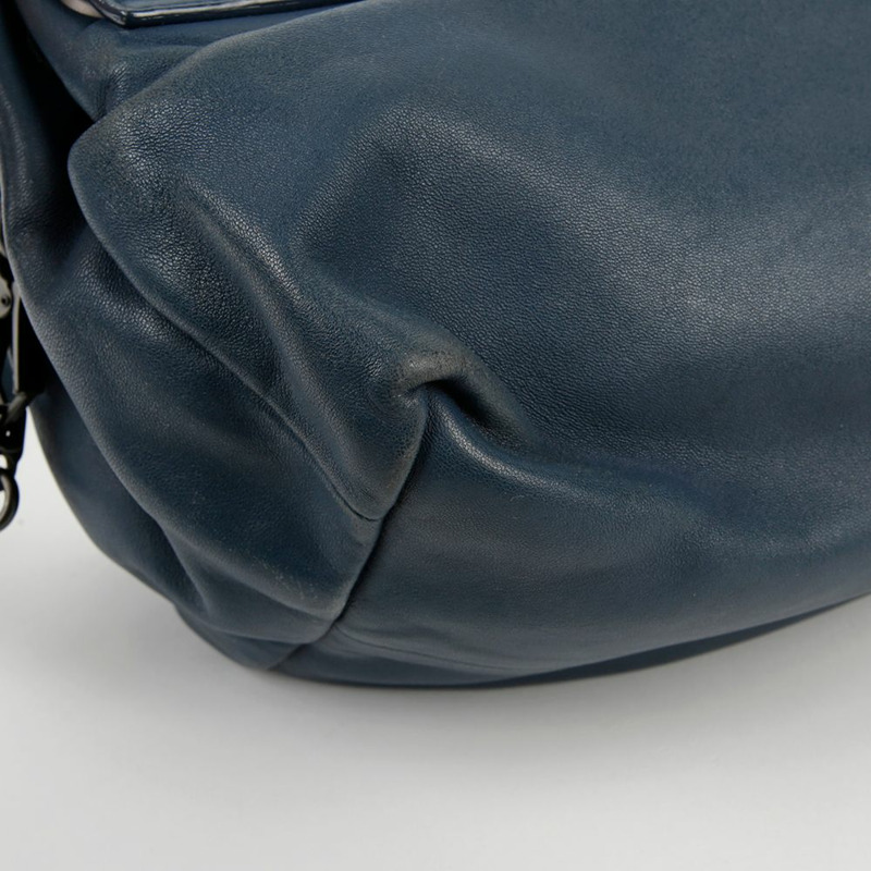 BOTTEGA VENETA 藍色皮革 Intrecciato 肩背包和斜背包-17