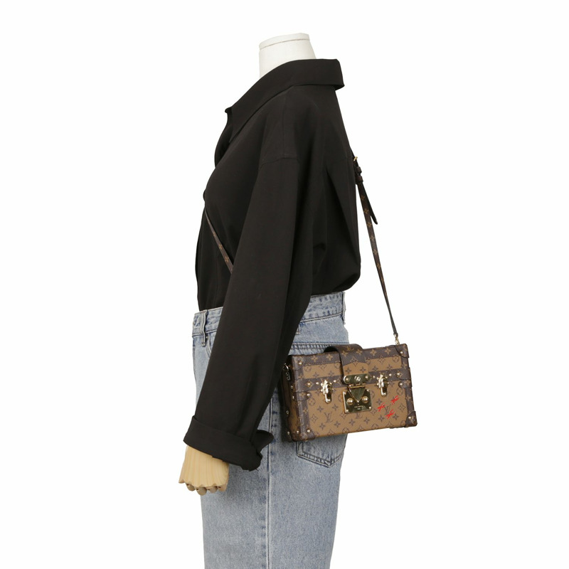 【包稅】LOUIS VUITTON Monogram Reverse Canvas Petite Mal Clutch and Crossbody-8