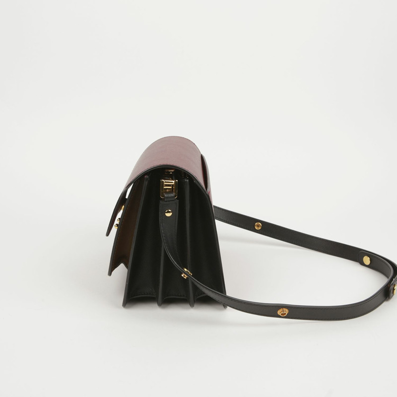 MARNI 中型多色 Saffiano Trunk 單肩斜背包-3