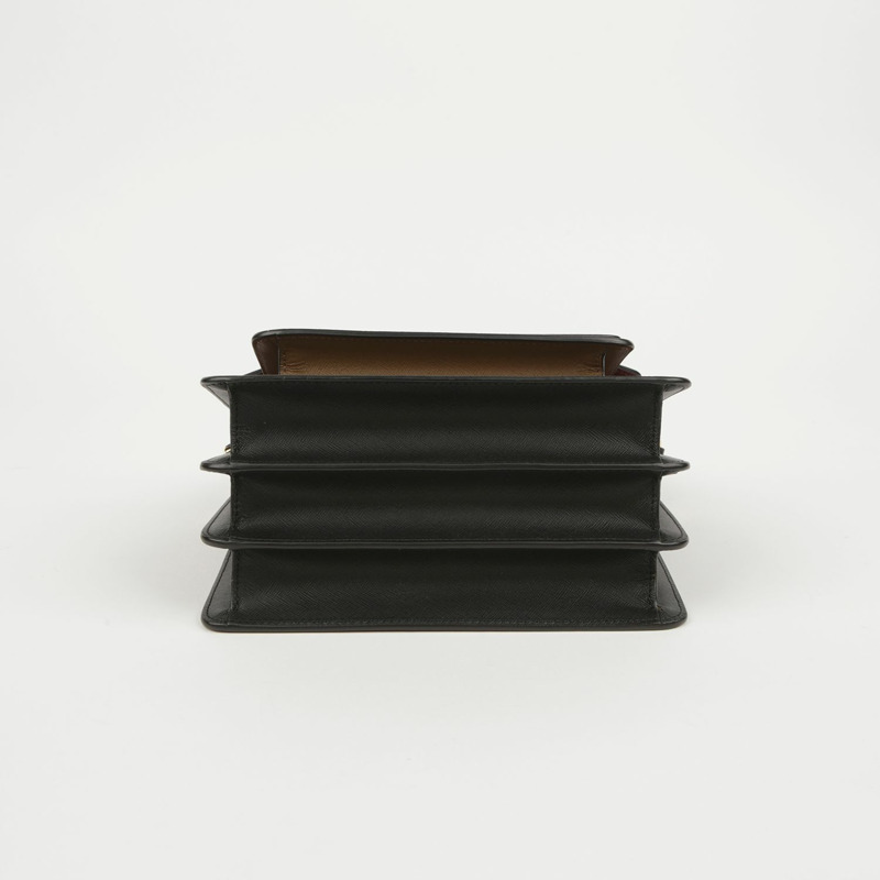 MARNI 中型多色 Saffiano Trunk 單肩斜背包-4