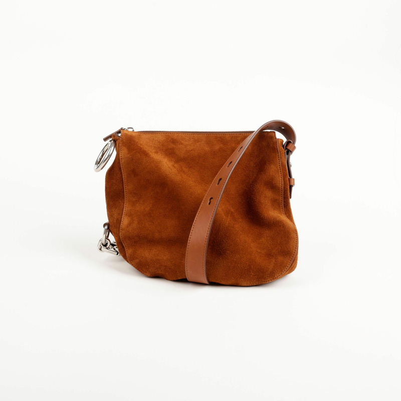 【包稅】BURBERRY 布魯卡托小號麂皮晚宴單肩包-1