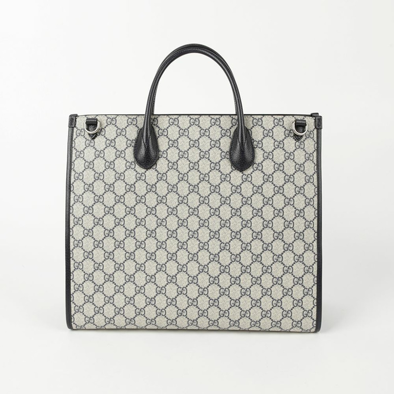 【包稅】GUCCI 中型藍色 GG Supreme 帆布互扣式 G 手提單肩包-3