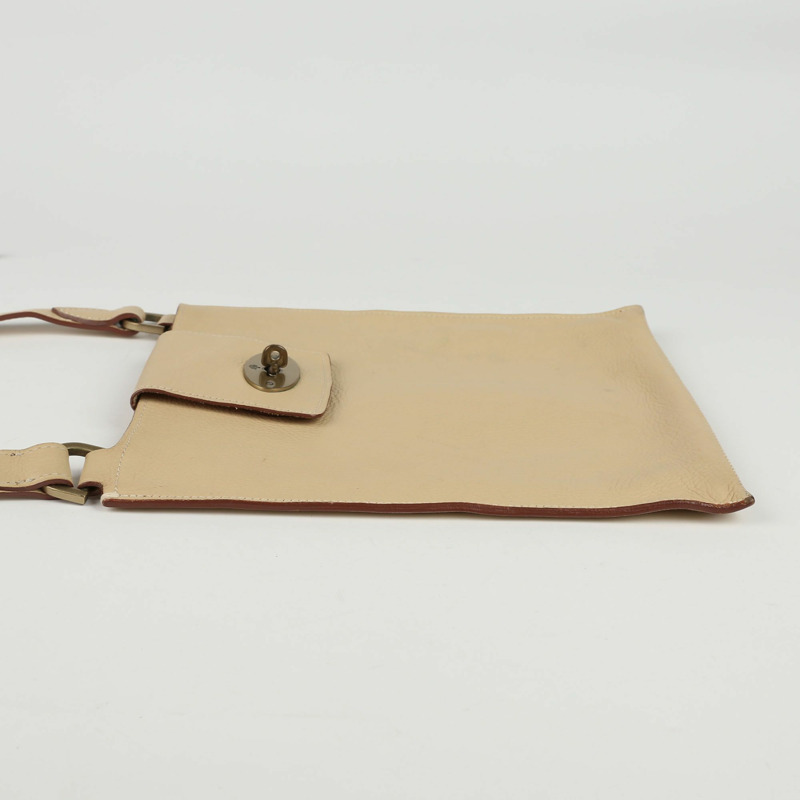 MULBERRY 米色皮革斜背包-7