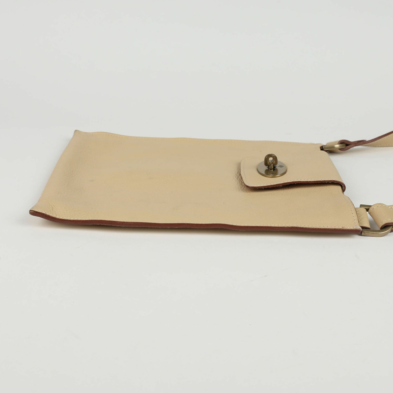 MULBERRY 米色皮革斜背包-9