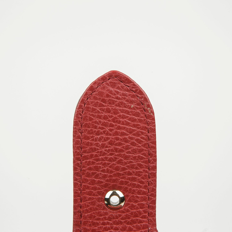 【包稅】GUCCI 中型紅色皮革扣環鏈條單肩斜背包-7