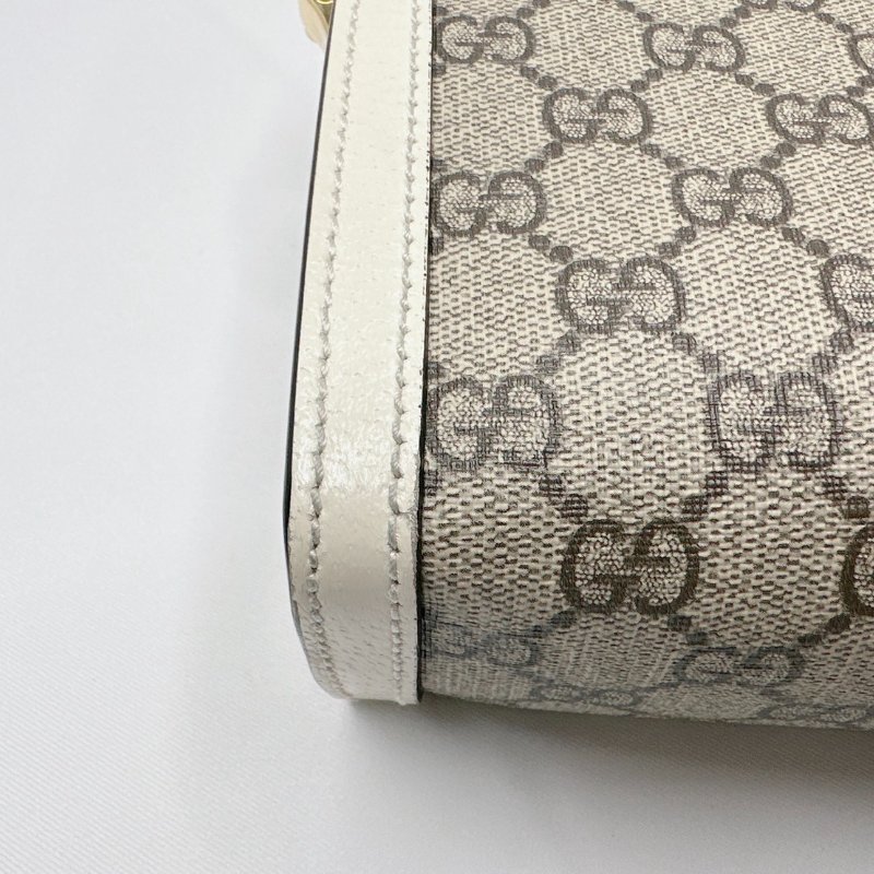 GUCCI 經典Ophidia帆布藍紅織帶肩背包-14