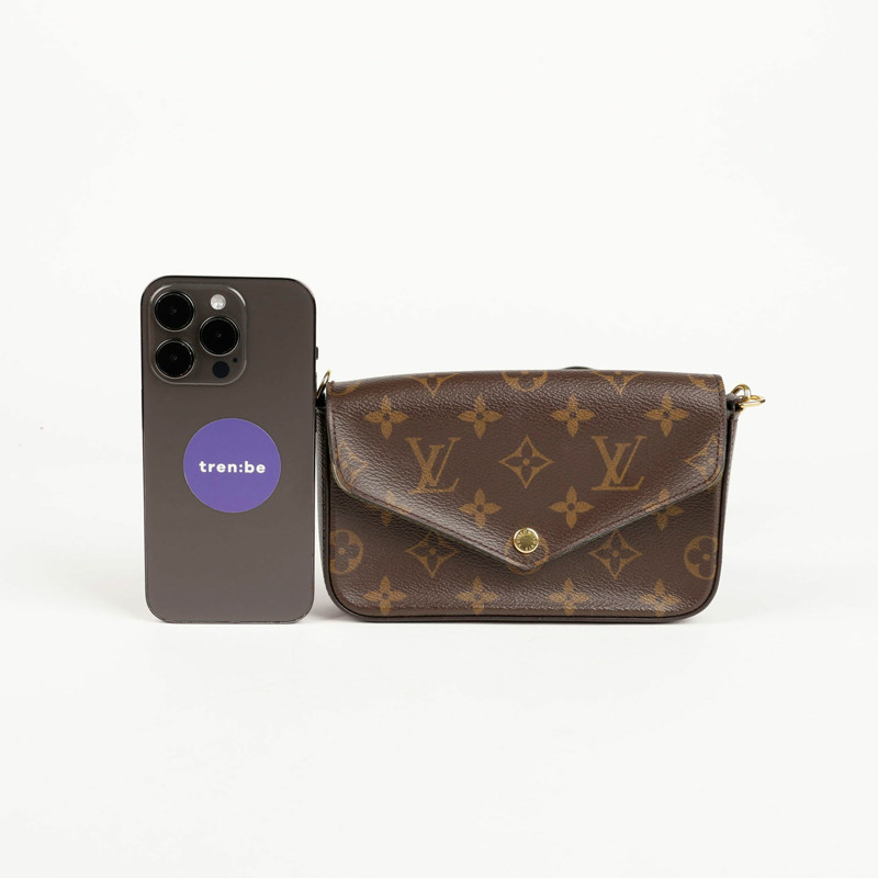 LOUIS VUITTON Monogram 帆布 Felicity Strap and Go 肩背包與斜背包-9