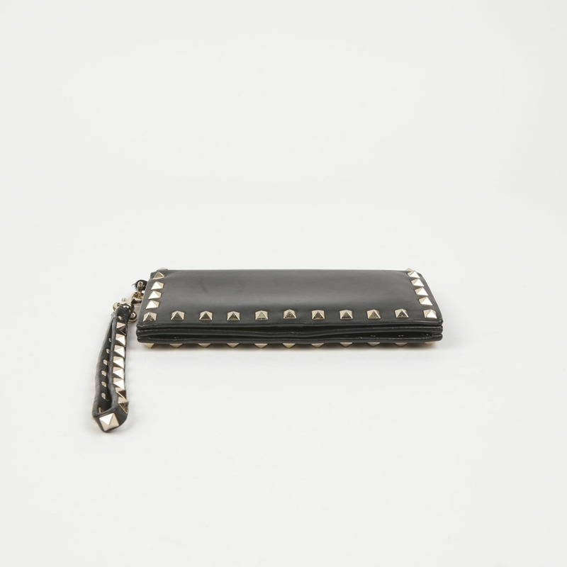 VALENTINO Rockstud 長版皮夾 黑色皮革-3