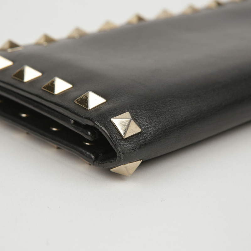 VALENTINO Rockstud 長版皮夾 黑色皮革-6