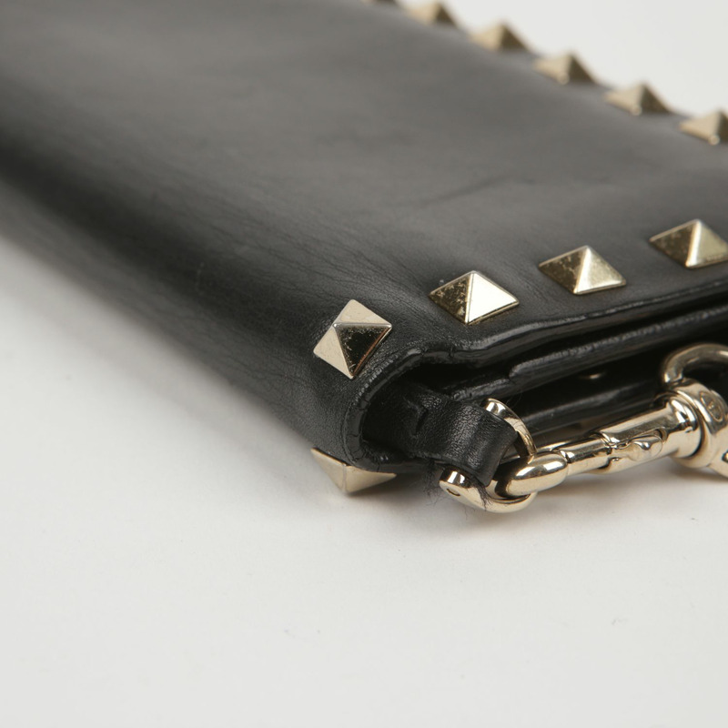 VALENTINO Rockstud 長版皮夾 黑色皮革-7