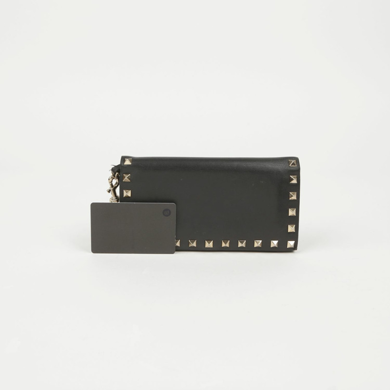VALENTINO Rockstud 長版皮夾 黑色皮革-14