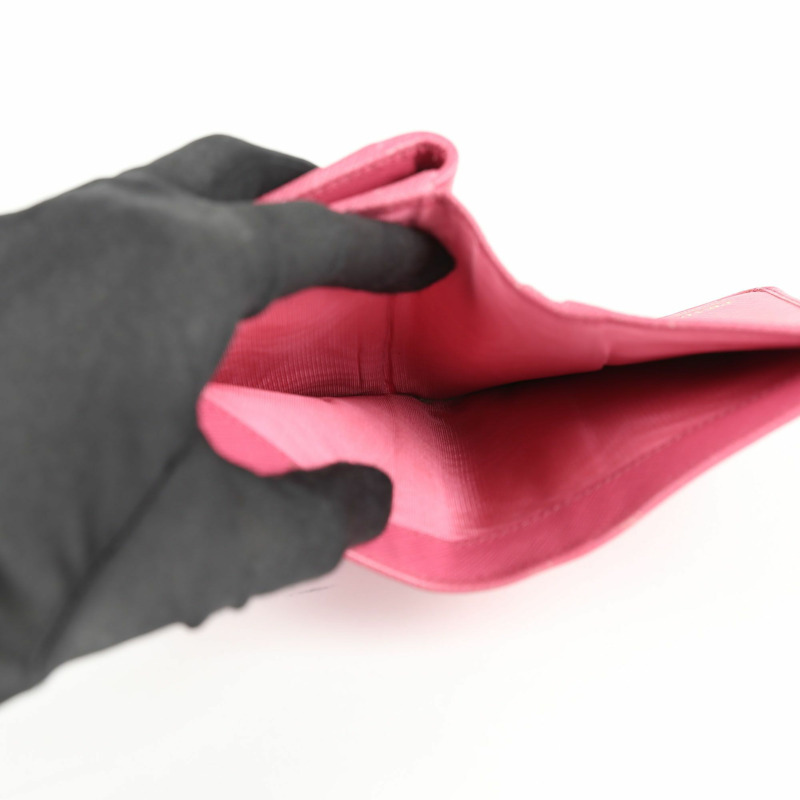 PRADA 粉紅色 Saffiano 皮革零錢包-10