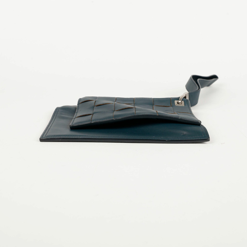BOTTEGA VENETA Intrecciato 皮革雙肩帶手拿包-10
