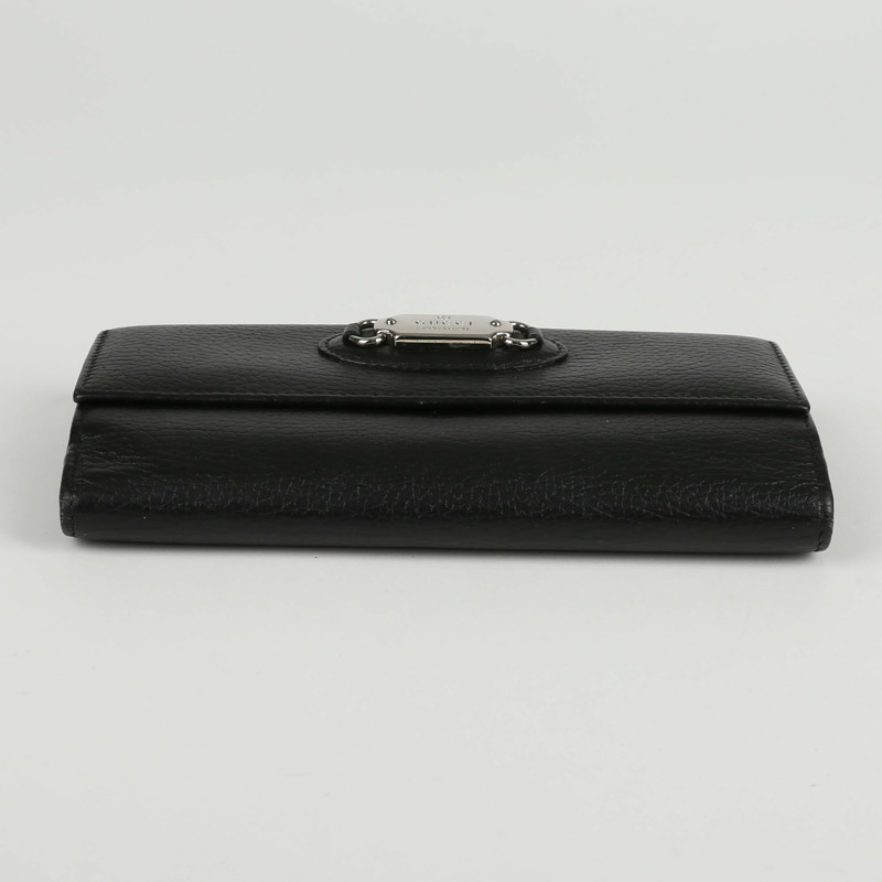 GUCCI 黑色皮革歐式長皮夾-4