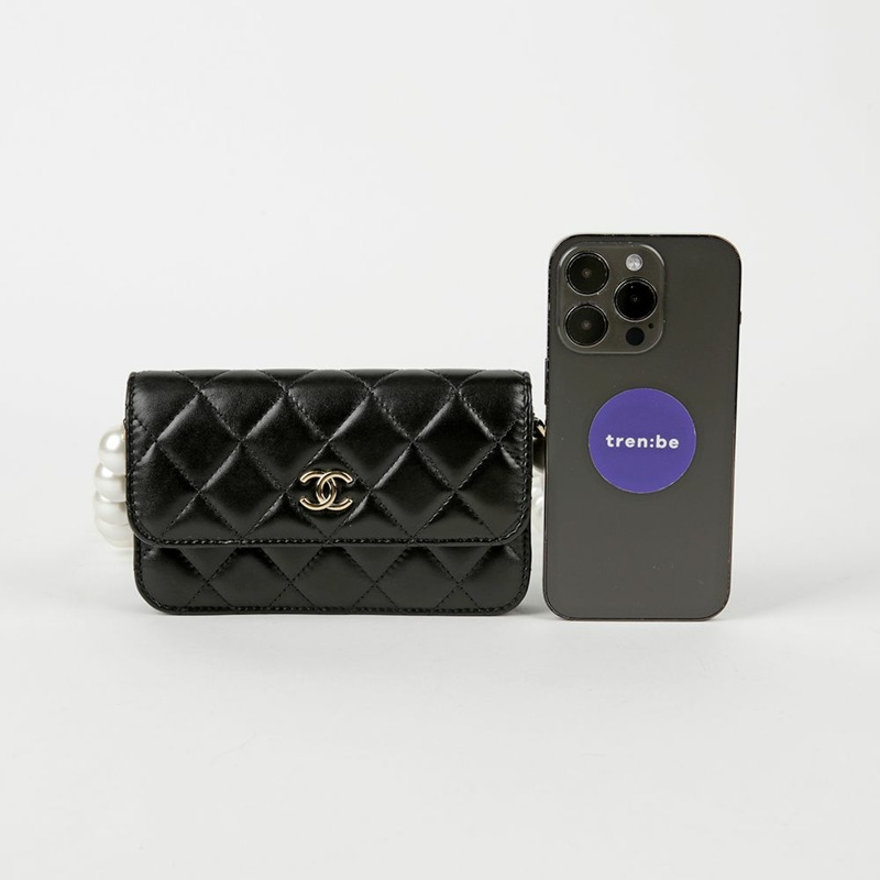 CHANEL 珍珠帶翻蓋WOC斜背包-7
