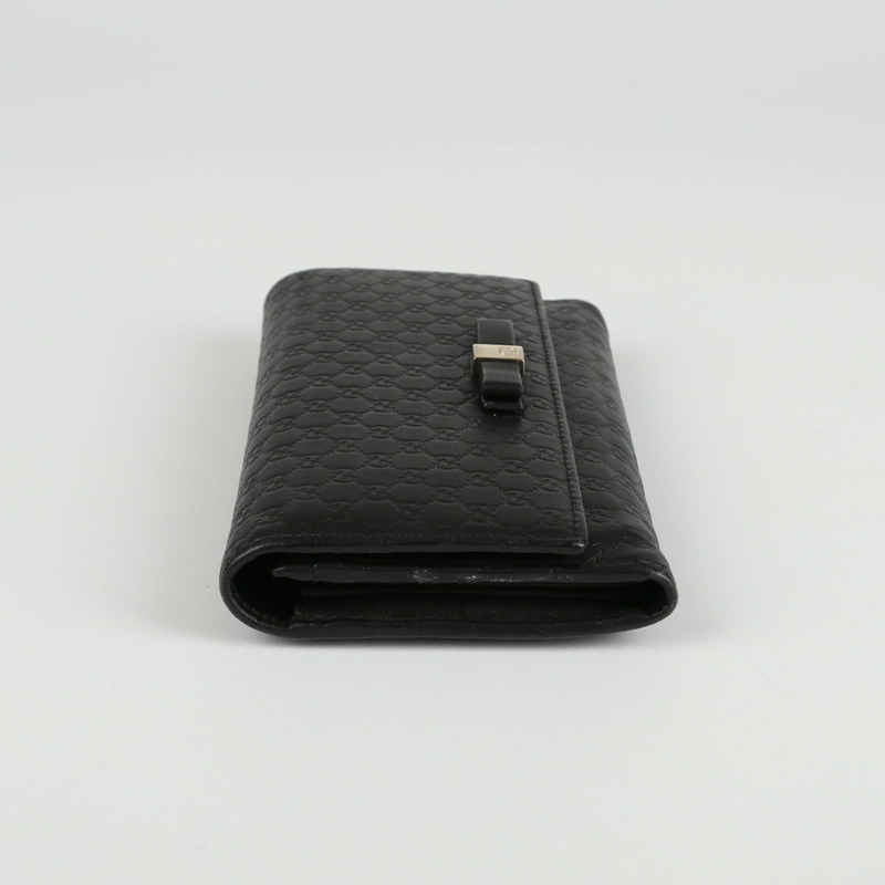GUCCI Sima 蝴蝶結翻蓋長版皮夾-4