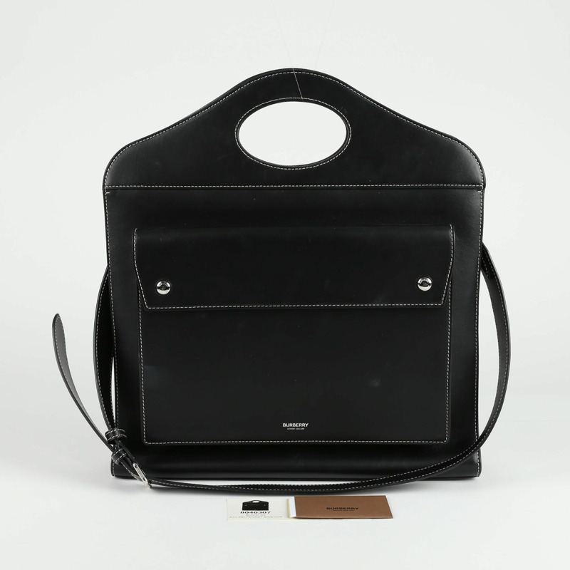 BURBERRY Top Stitch Pocket 中型托特單肩包-0