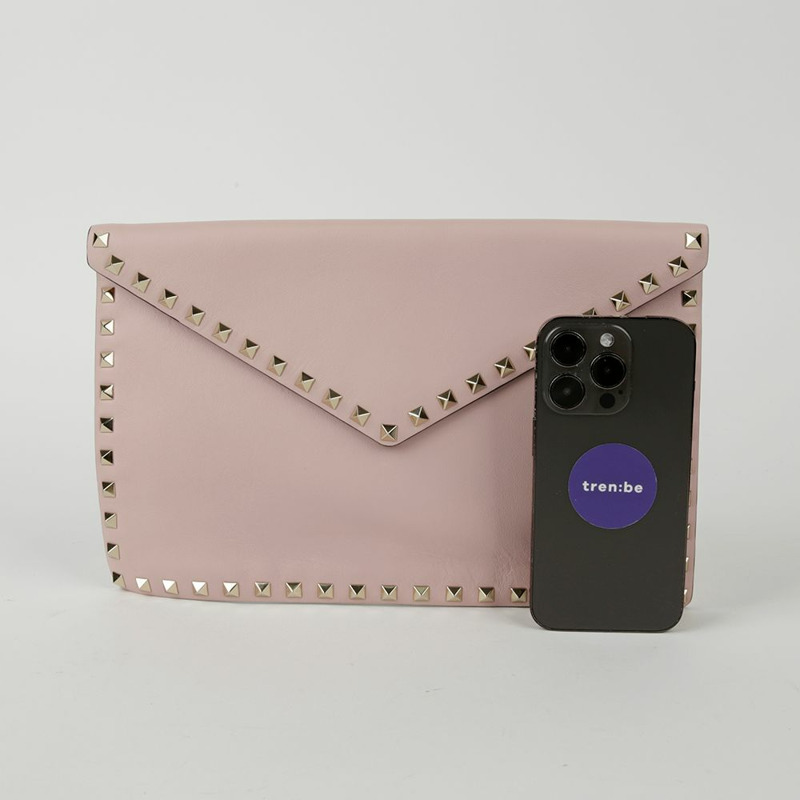 VALENTINO Rockstud 信封手拿包-5