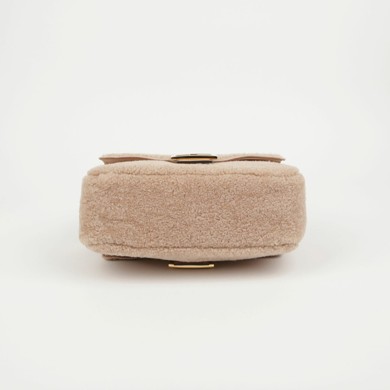 【包稅】FENDI 粉紅羊毛羊皮多色法棍手提單肩包-4