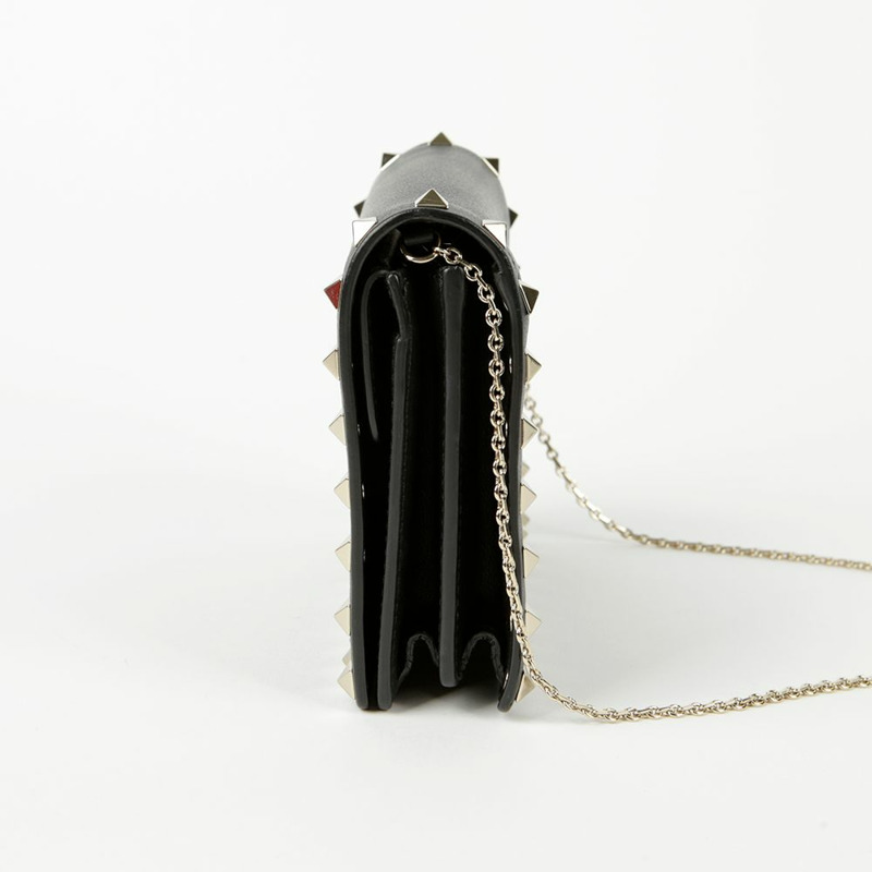 VALENTINO Rockstud 鏈條迷你肩斜背包-5