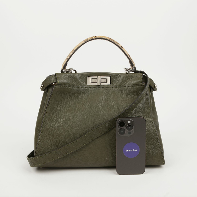 FENDI Selleria Peekaboo 中型手提包和單肩包-8