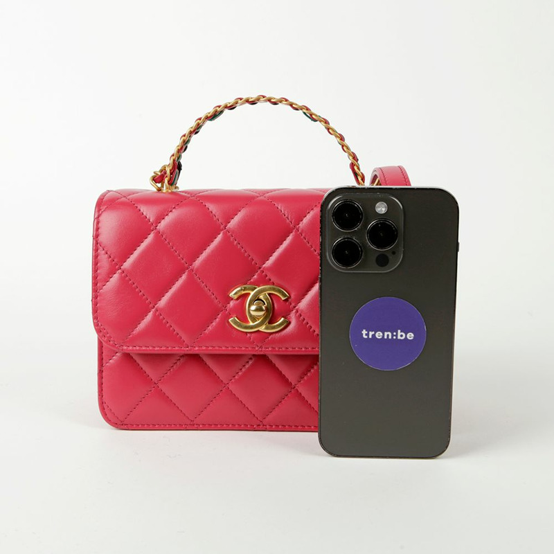 CHANEL 頂部提把迷你翻蓋包-7