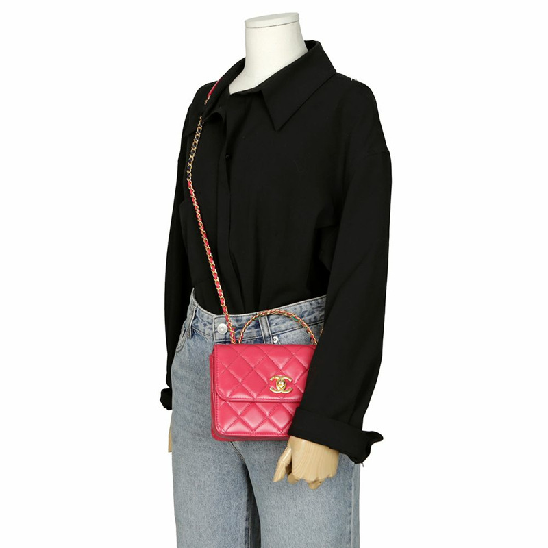 【包稅】CHANEL 頂部提把迷你翻蓋包-10