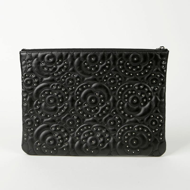 【包稅】CHANEL 山茶花鉚釘手包-3