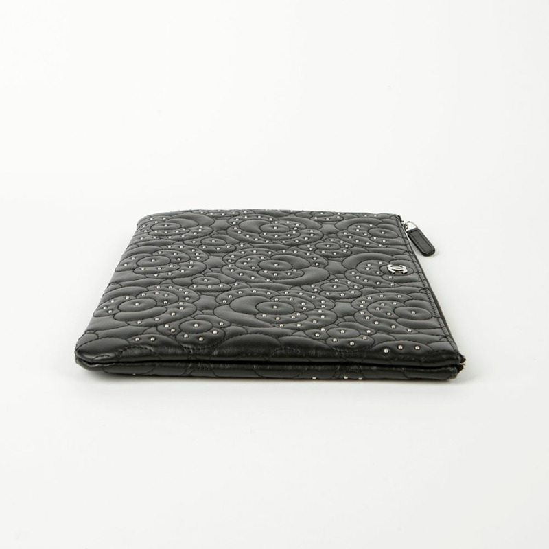 【包稅】CHANEL 山茶花鉚釘手包-4