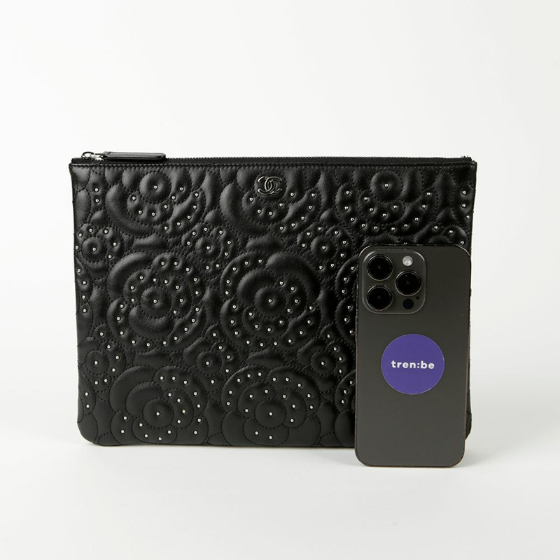 【包稅】CHANEL 山茶花鉚釘手包-8