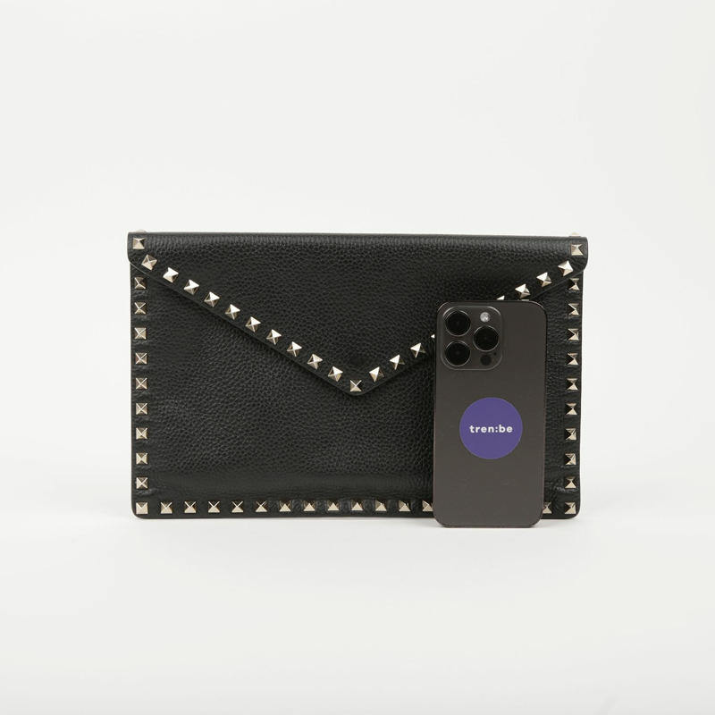 VALENTINO Rockstud 信封手拿包-7