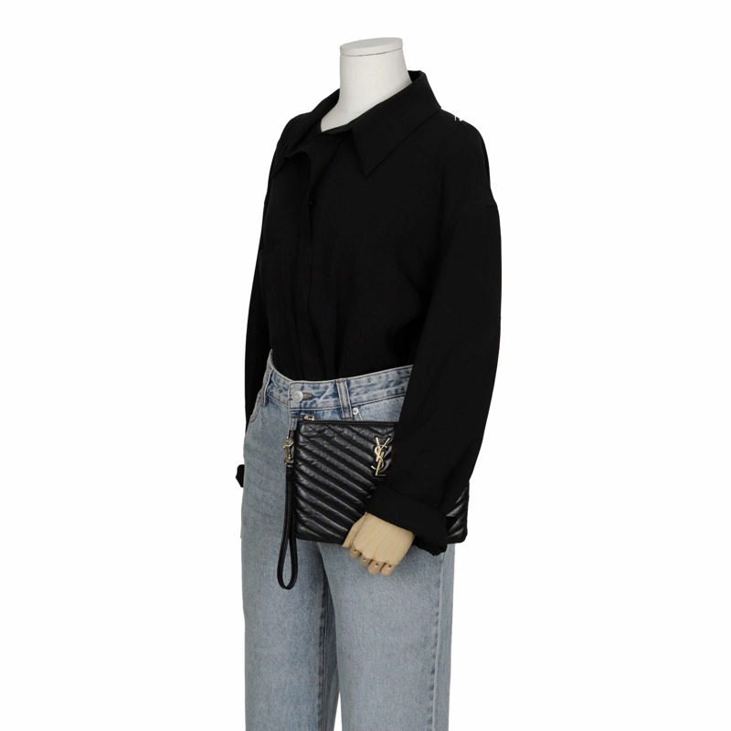 SAINT LAURENT 字母組合手拿包 379039-11